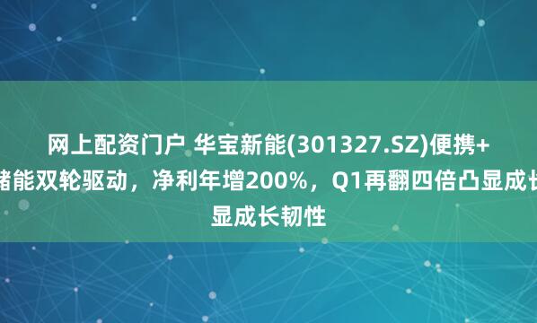 网上配资门户 华宝新能(301327.SZ)便携+家庭储能双轮驱动，净利年增200%，Q1再翻四倍凸显成长韧性